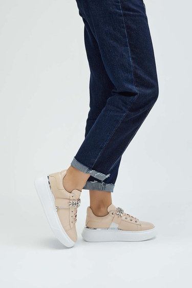  Tamer Tanca Kadın Vegan Bej Sneakers & Spor Ayakkabı