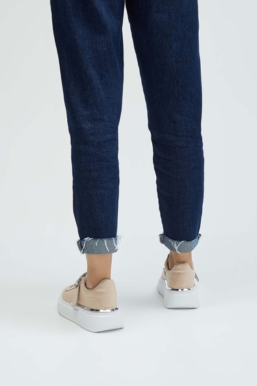  Tamer Tanca Kadın Vegan Bej Sneakers & Spor Ayakkabı
