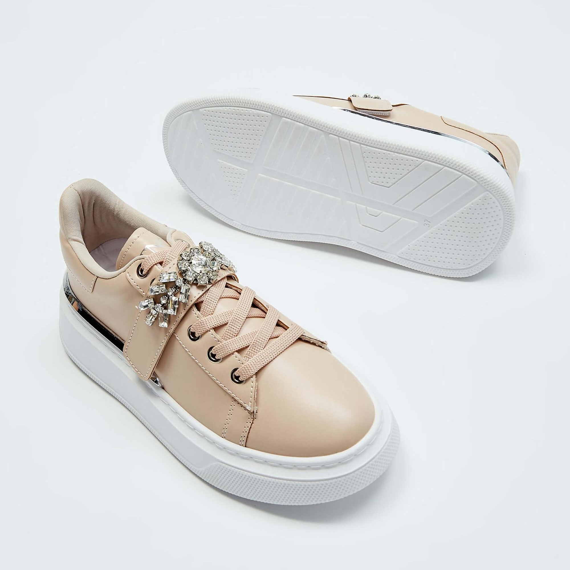 Tamer Tanca Kadın Vegan Bej Sneakers & Spor Ayakkabı