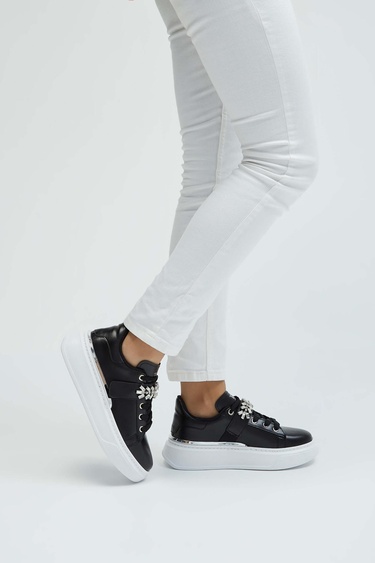  Tamer Tanca Kadın Vegan Siyah Sneakers & Spor Ayakkabı