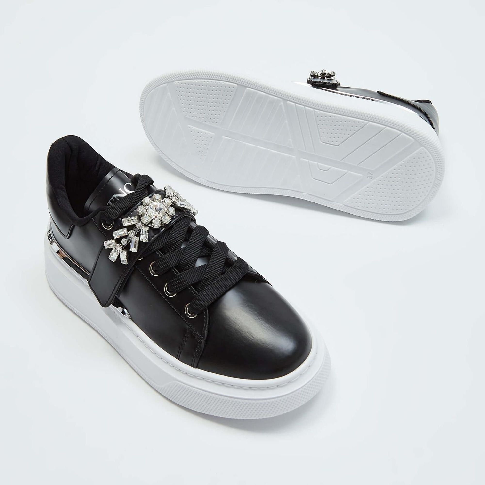 Tamer Tanca Kadın Vegan Siyah Sneakers & Spor Ayakkabı