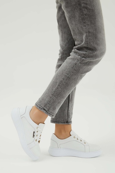  Tamer Tanca Kadın Hakiki Deri Beyaz Sneakers & Spor Ayakkabı