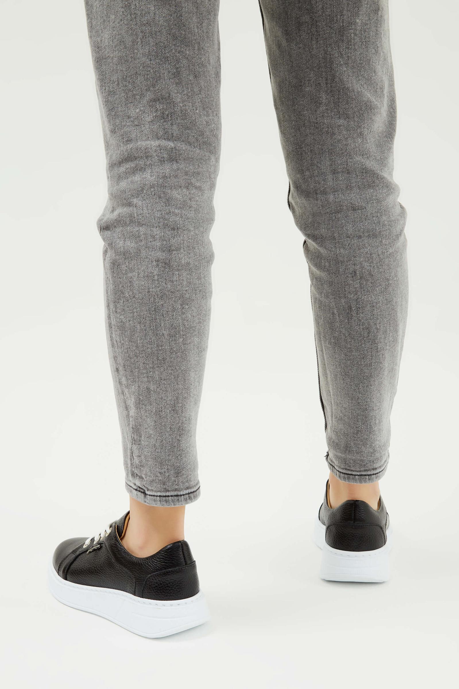 Tamer Tanca Tamer Tanca Kadın Hakiki Deri Siyah Floter Sneakers &amp; Spor Ayakkabı | FashFed Siyah - 6. görsel