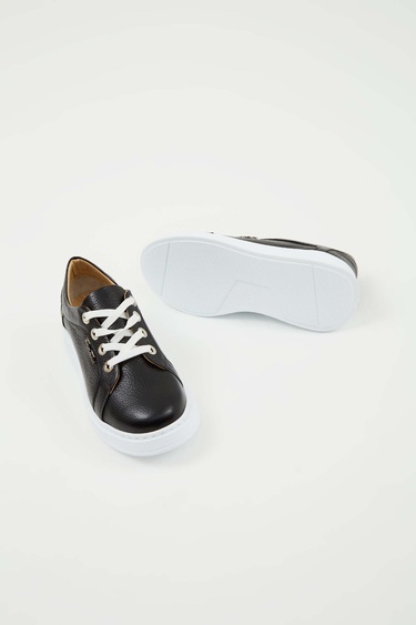  Tamer Tanca Kadın Hakiki Deri Siyah Floter Sneakers & Spor Ayakkabı