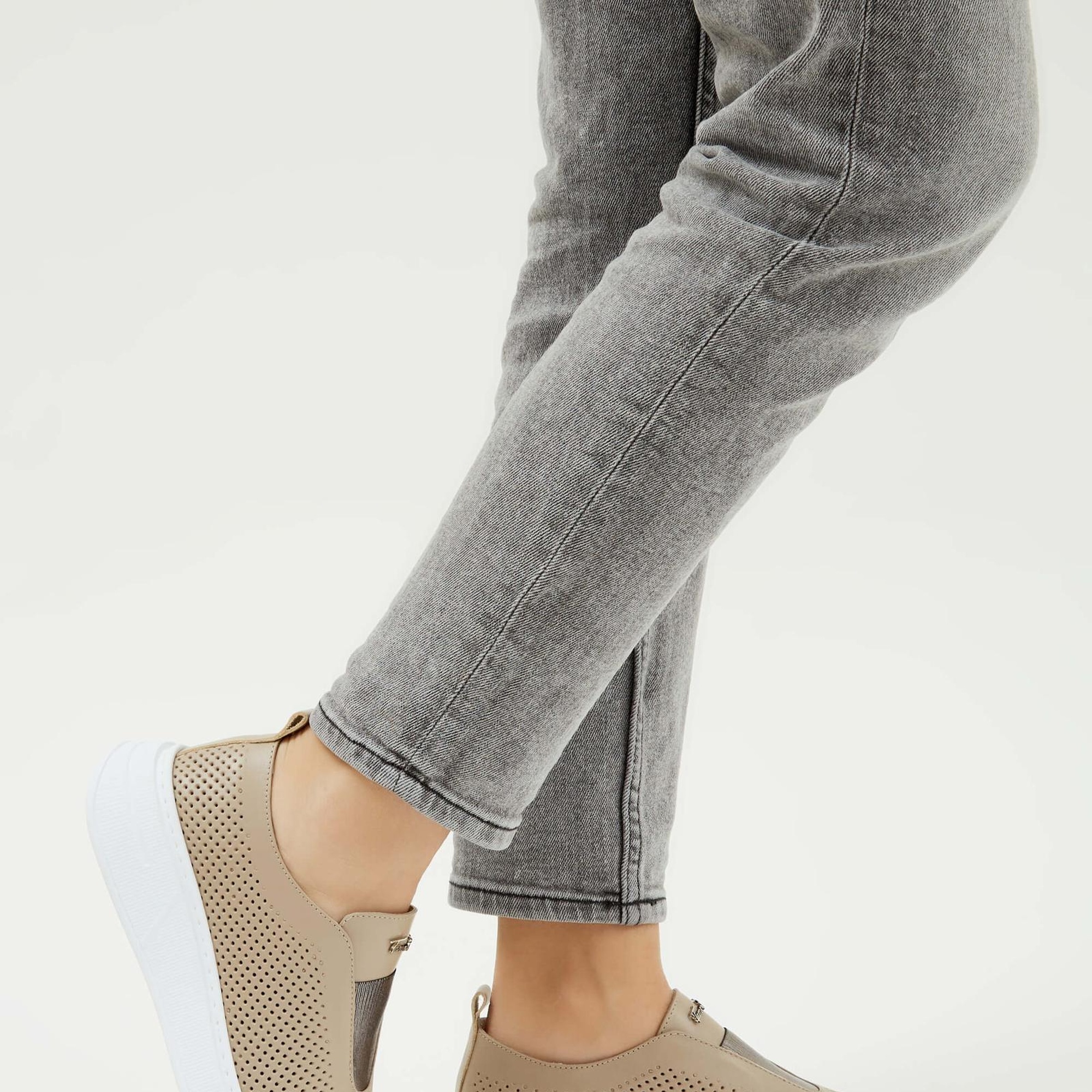 Tamer Tanca Kadın Hakiki Deri Vizon Sneakers & Spor Ayakkabı