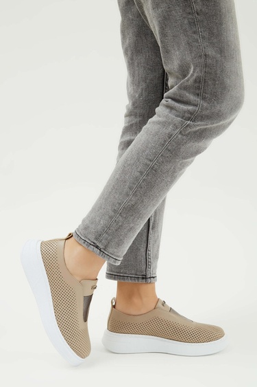  Tamer Tanca Kadın Hakiki Deri Vizon Sneakers & Spor Ayakkabı