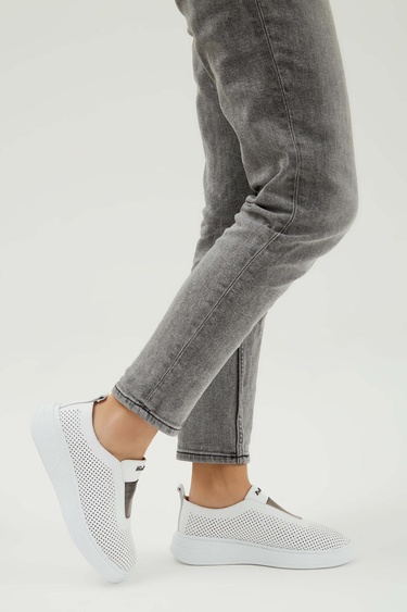  Tamer Tanca Kadın Hakiki Deri Beyaz Sneakers & Spor Ayakkabı