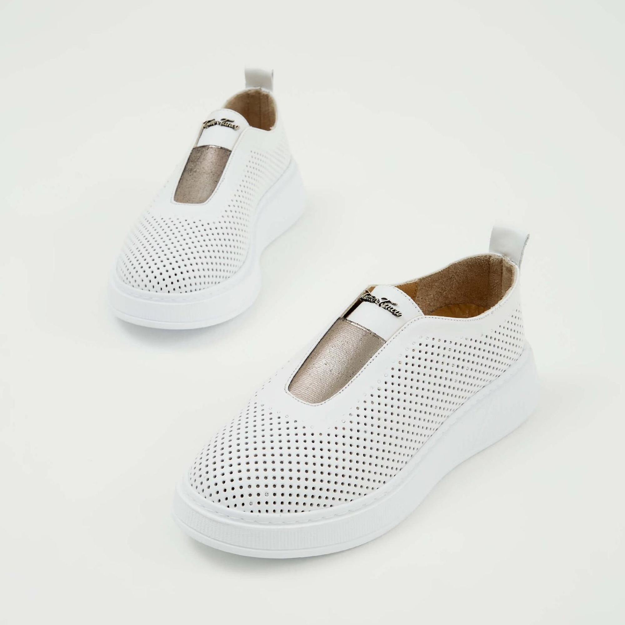 Tamer Tanca Kadın Hakiki Deri Beyaz Sneakers & Spor Ayakkabı