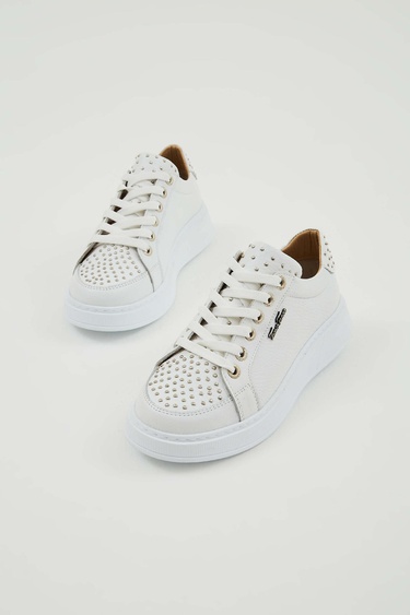 Tamer Tanca Kadın Hakiki Deri Beyaz Sneakers & Spor Ayakkabı