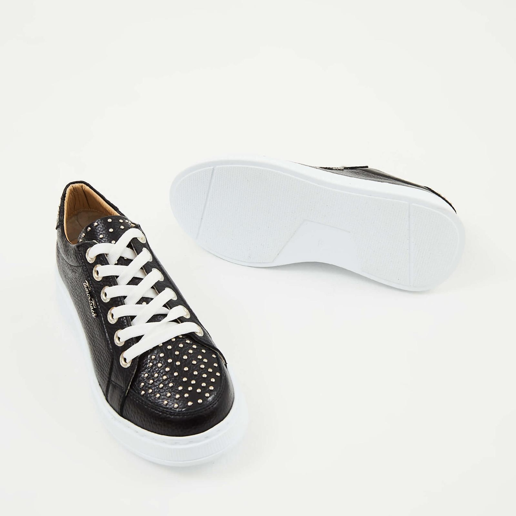 Tamer Tanca Kadın Hakiki Deri Siyah Floter Sneakers & Spor Ayakkabı