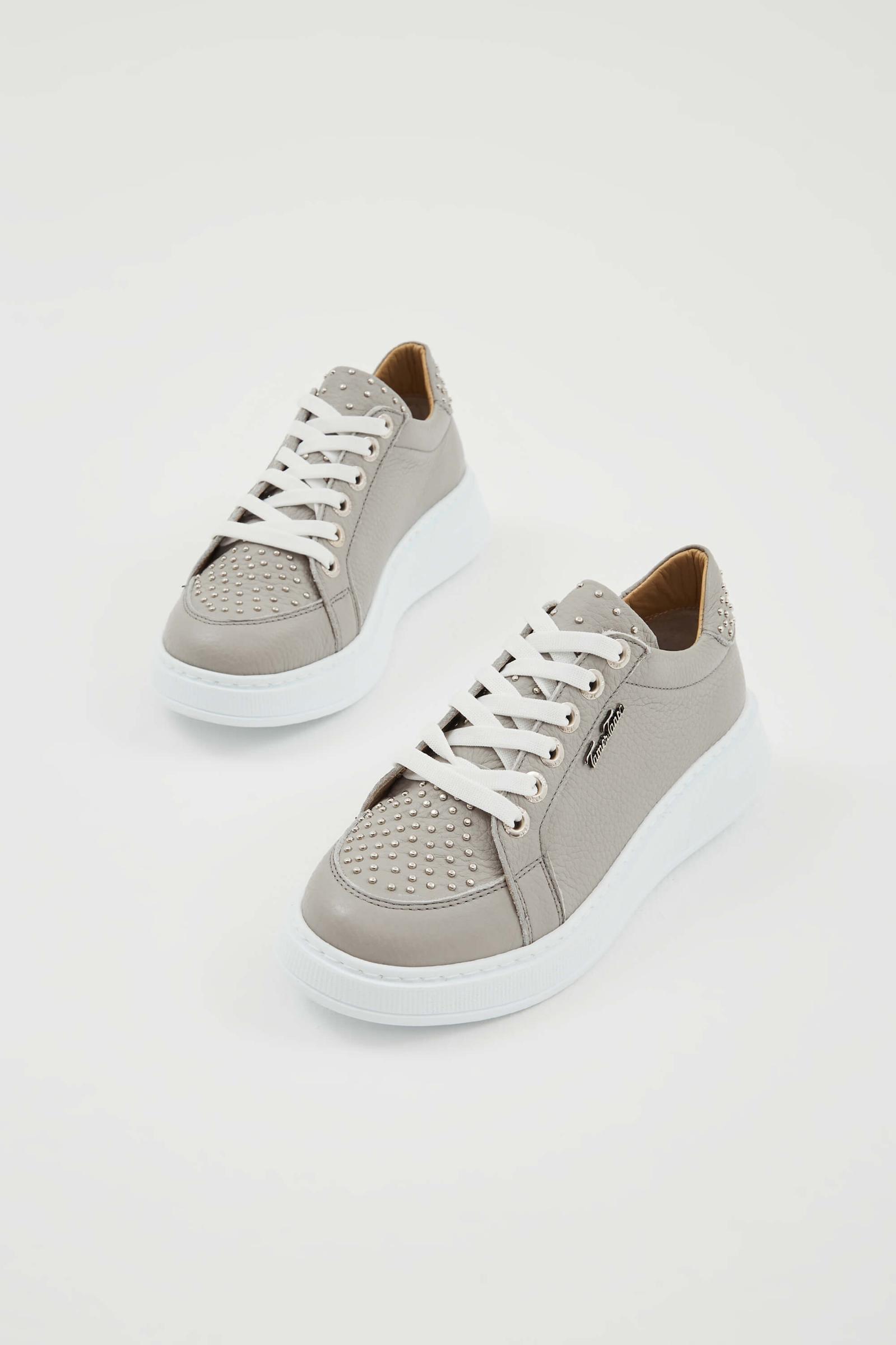 Tamer Tanca Tamer Tanca Kadın Hakiki Deri Gri Sneakers &amp; Spor Ayakkabı | FashFed Gri - 4. görsel