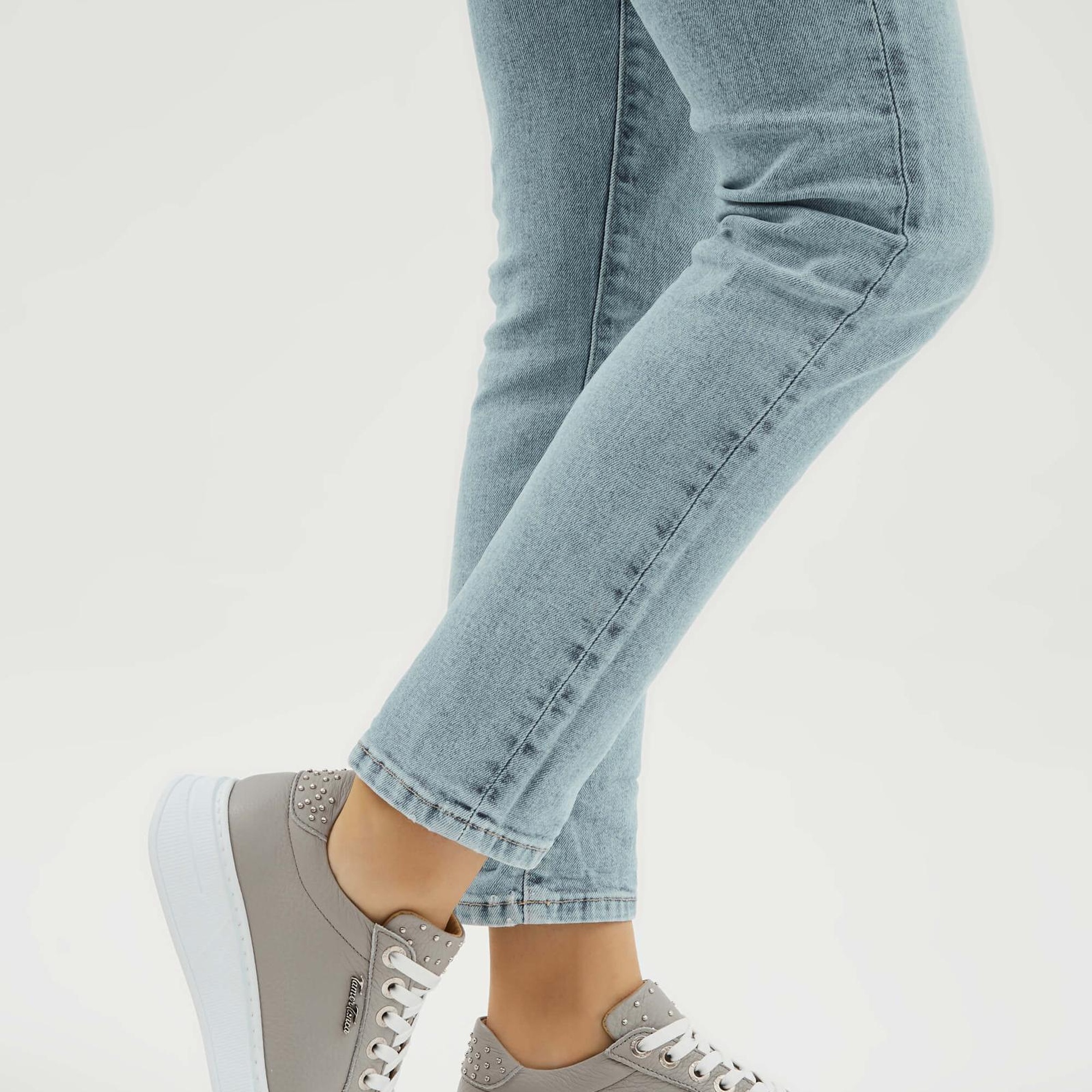 Tamer Tanca Kadın Hakiki Deri Gri Sneakers & Spor Ayakkabı