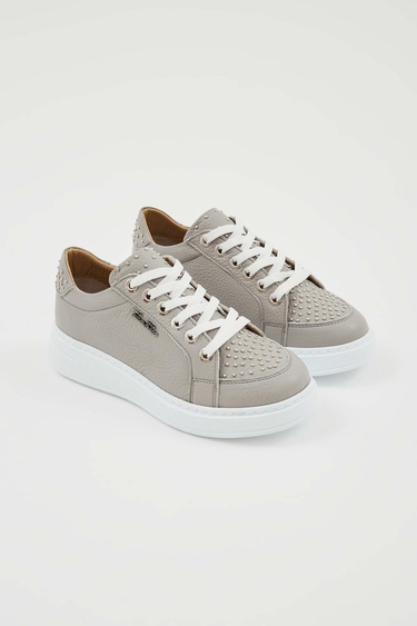  Tamer Tanca Kadın Hakiki Deri Gri Sneakers & Spor Ayakkabı