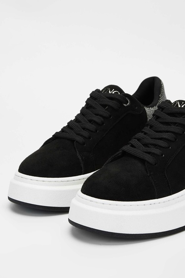  Tamer Tanca Kadın Vegan Siyah Süet Sneakers & Spor Ayakkabı