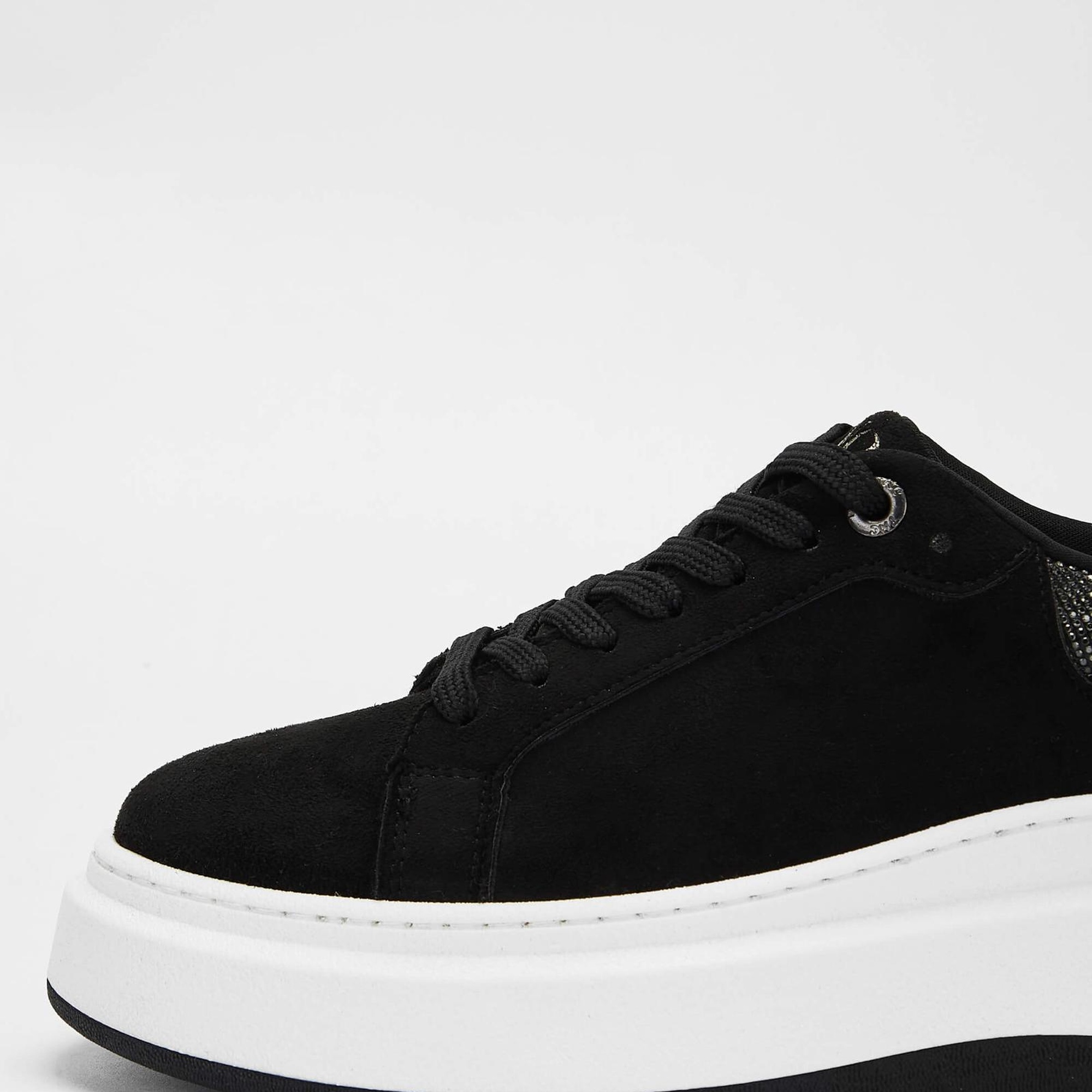 Tamer Tanca Kadın Vegan Siyah Süet Sneakers & Spor Ayakkabı