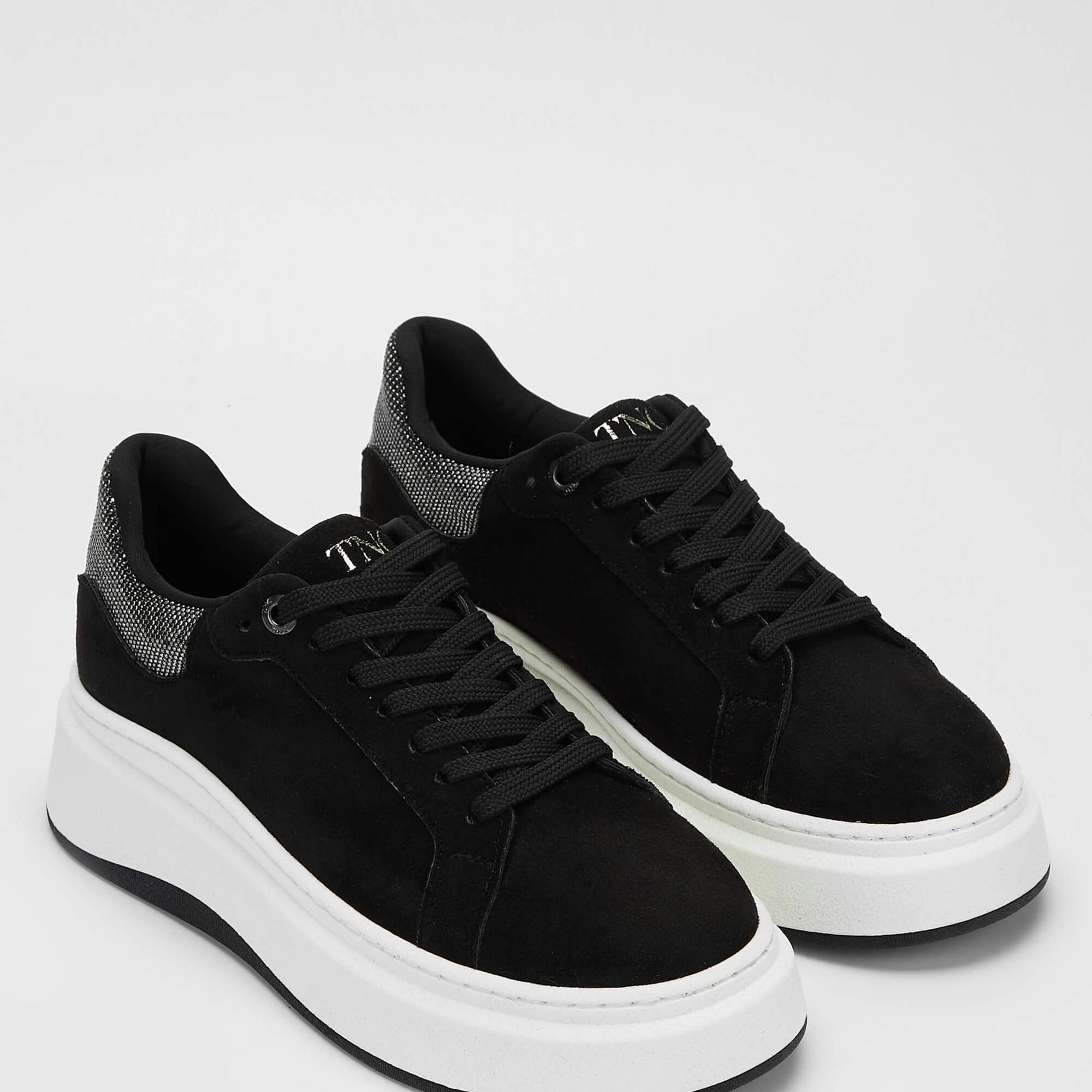 Tamer Tanca Kadın Vegan Siyah Süet Sneakers & Spor Ayakkabı