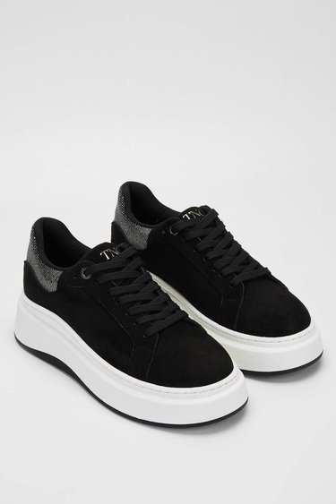  Tamer Tanca Kadın Vegan Siyah Süet Sneakers & Spor Ayakkabı