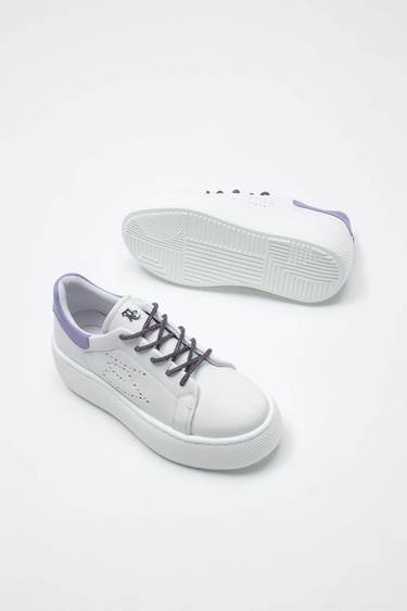  Tamer Tanca Kadın Vegan Beyaz/Mor Sneakers & Spor Ayakkabı