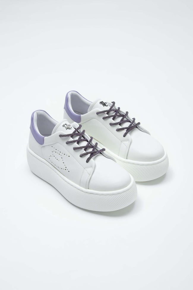  Tamer Tanca Kadın Vegan Beyaz/Mor Sneakers & Spor Ayakkabı