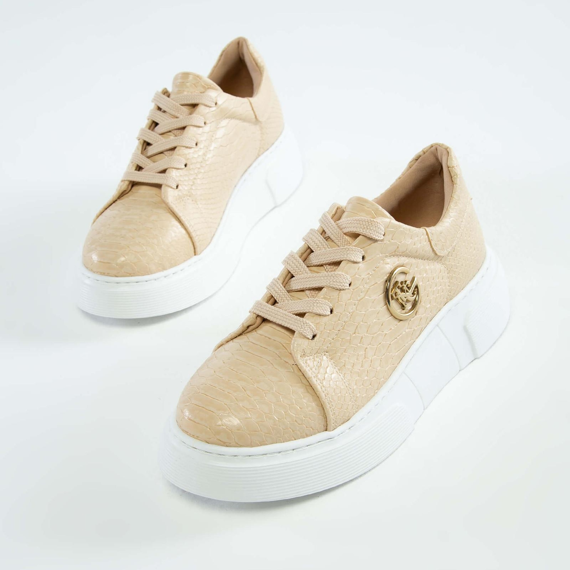 Tamer Tanca Kadın Vegan Bej Sneakers & Spor Ayakkabı