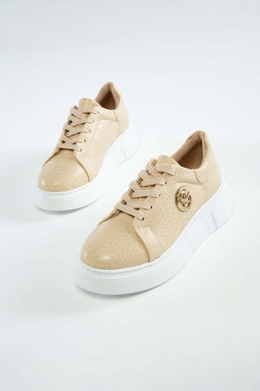  Tamer Tanca Kadın Vegan Bej Sneakers & Spor Ayakkabı