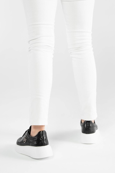  Tamer Tanca Kadın Vegan Siyah Sneakers & Spor Ayakkabı