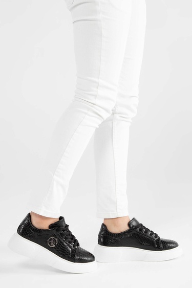  Tamer Tanca Kadın Vegan Siyah Sneakers & Spor Ayakkabı
