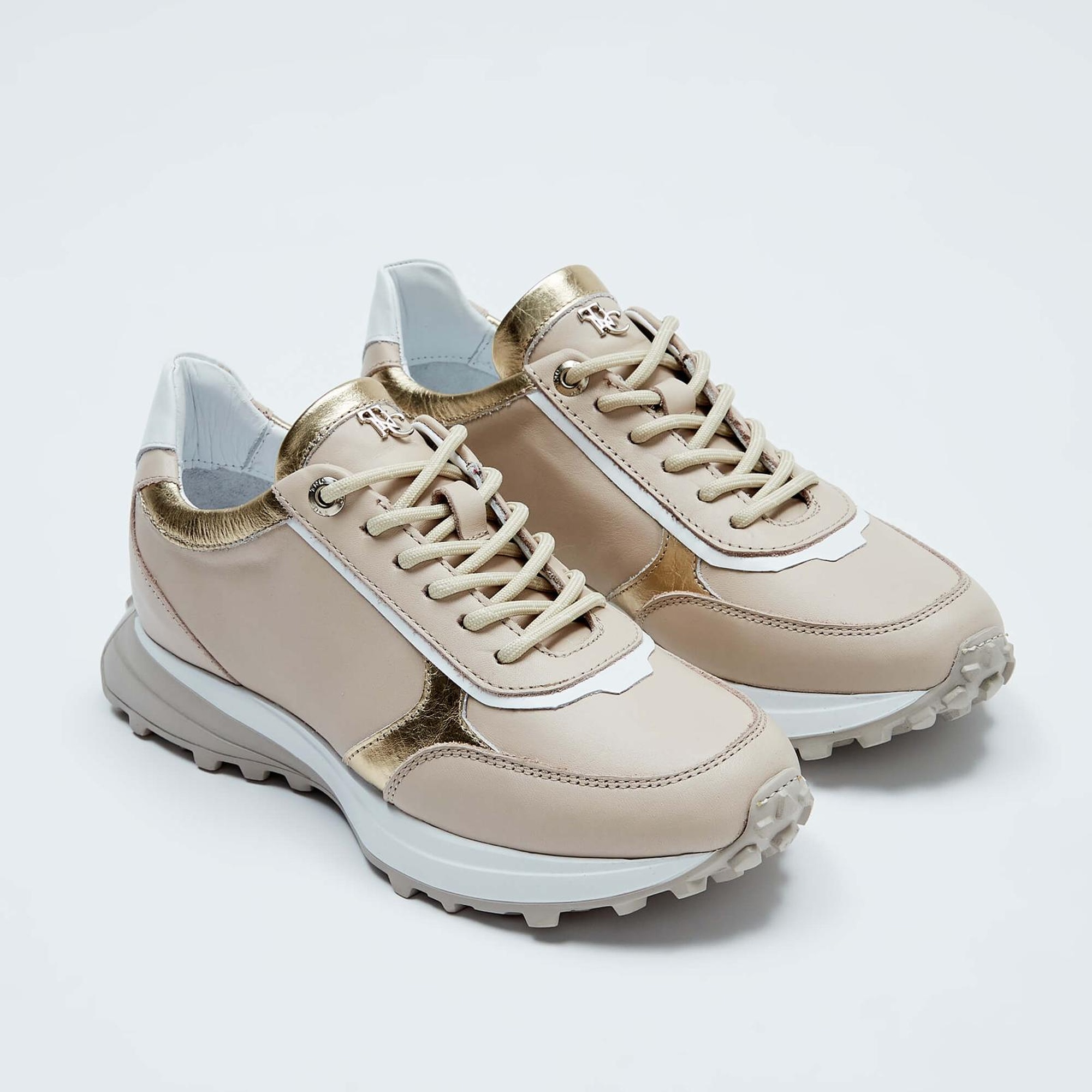 Tamer Tanca Kadın Hakiki Deri Bej Sneakers & Spor Ayakkabı