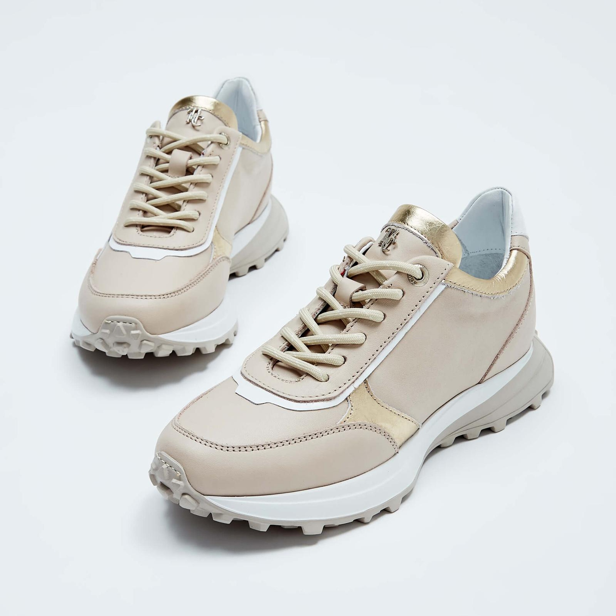 Tamer Tanca Kadın Hakiki Deri Bej Sneakers & Spor Ayakkabı