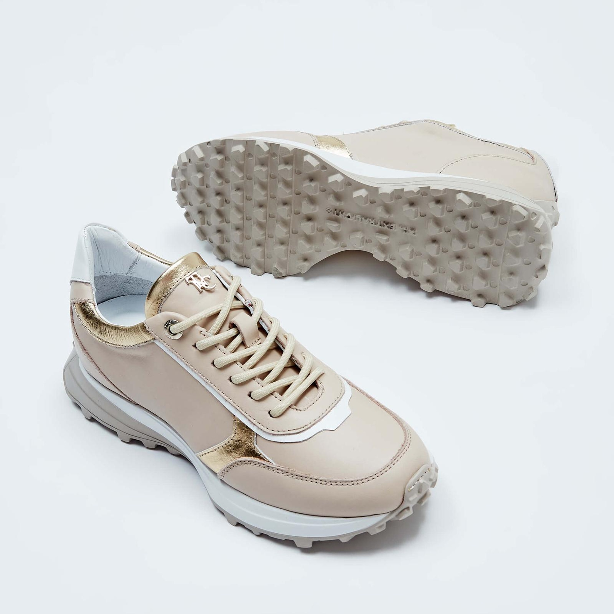 Tamer Tanca Kadın Hakiki Deri Bej Sneakers & Spor Ayakkabı