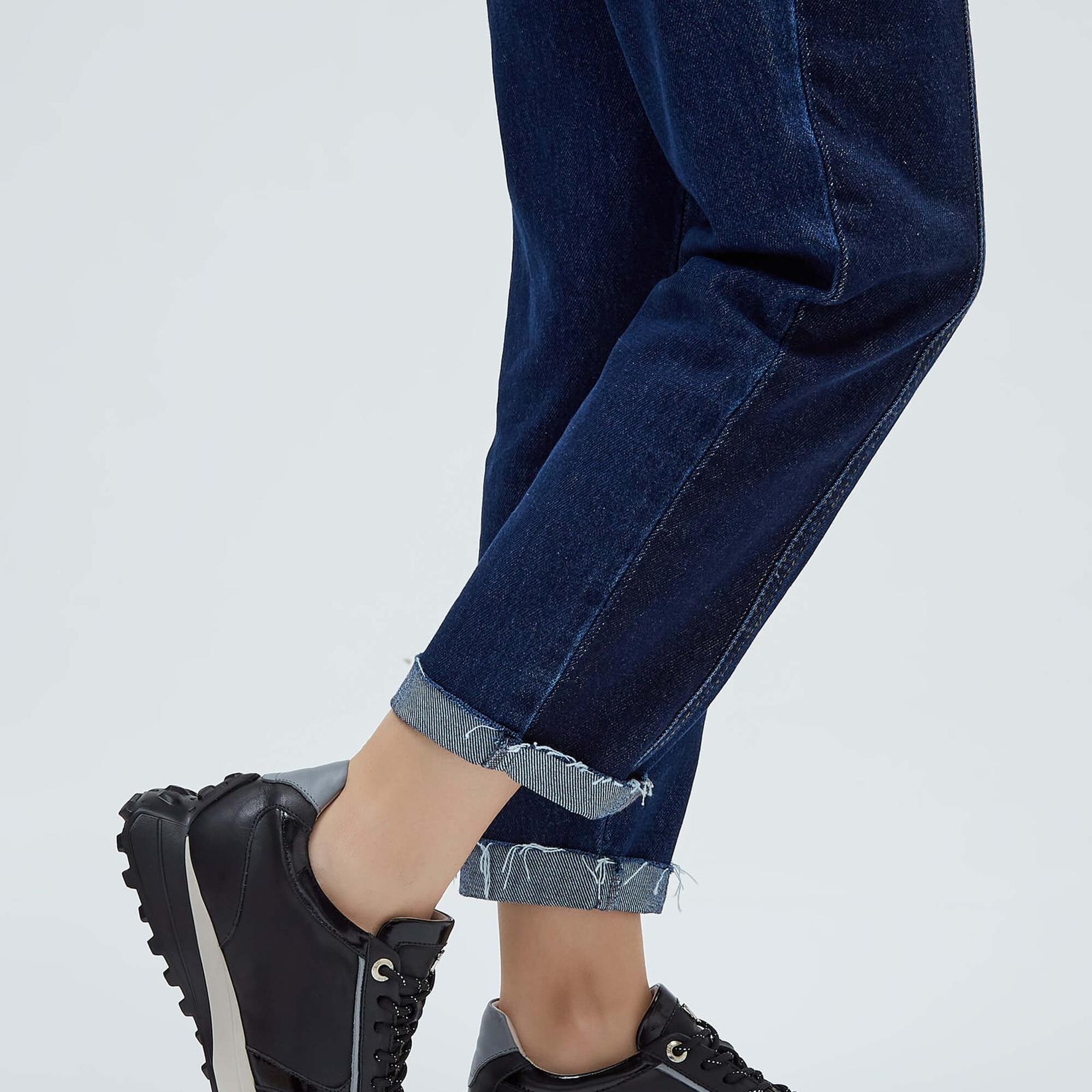 Tamer Tanca Kadın Hakiki Deri Siyah Deri Sneakers & Spor Ayakkabı