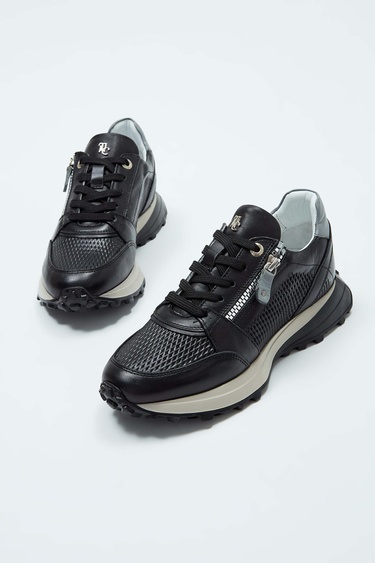  Tamer Tanca Kadın Hakiki Deri Siyah Deri Sneakers & Spor Ayakkabı