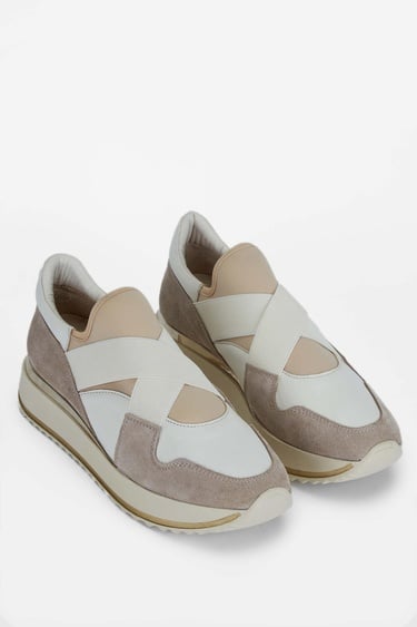  Tamer Tanca Kadın Hakiki Deri Bej Sneakers & Spor Ayakkabı