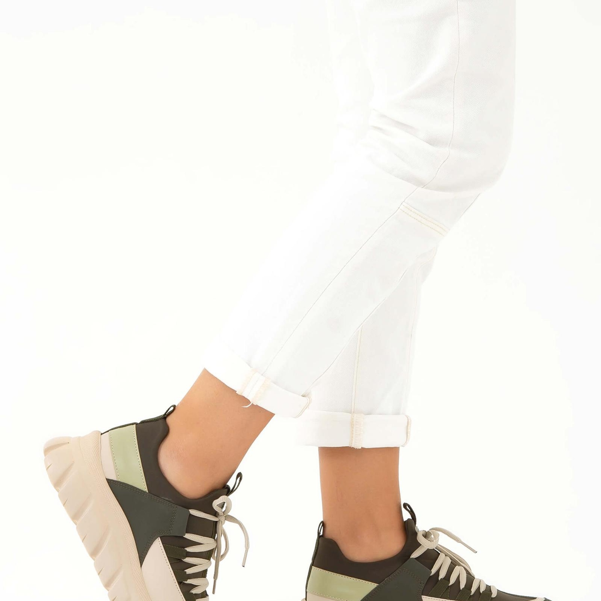 Tamer Tanca Kadın Vegan Haki Sneakers & Spor Ayakkabı