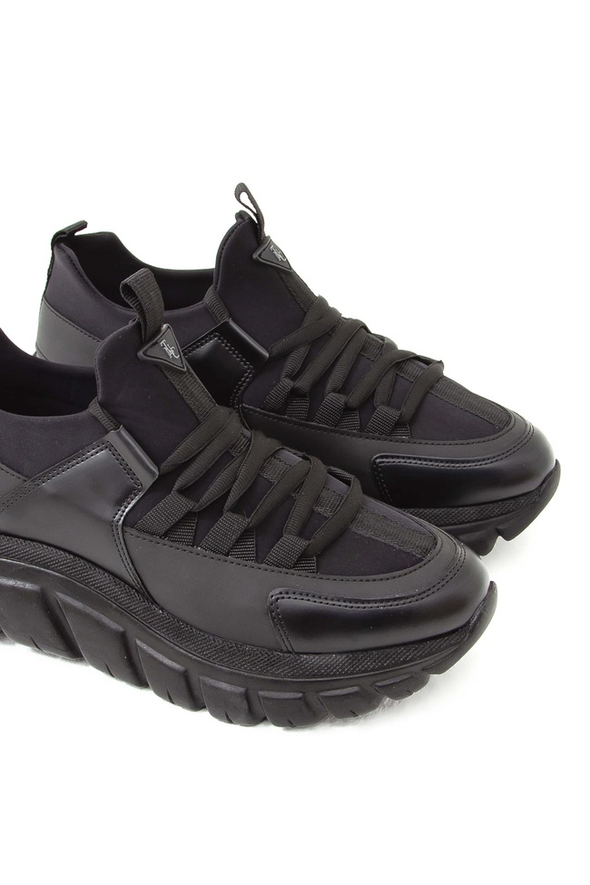  Tamer Tanca Kadın Vegan Siyah/Siyah Sneakers & Spor Ayakkabı