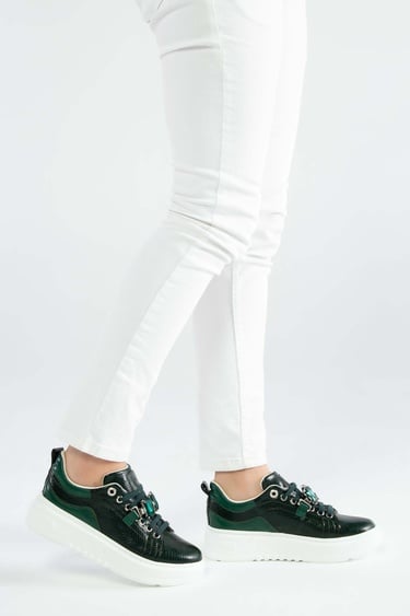  Tamer Tanca Kadın Vegan Yeşil Sneakers & Spor Ayakkabı