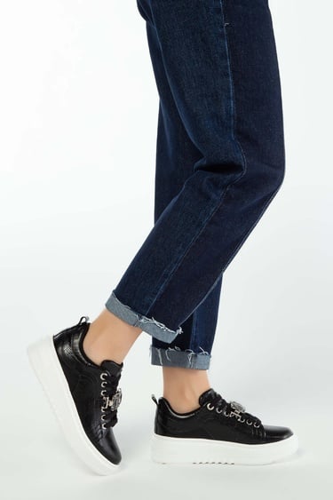  Tamer Tanca Kadın Vegan Siyah Sneakers & Spor Ayakkabı