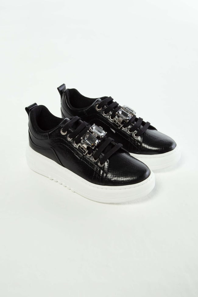  Tamer Tanca Kadın Vegan Siyah Sneakers & Spor Ayakkabı