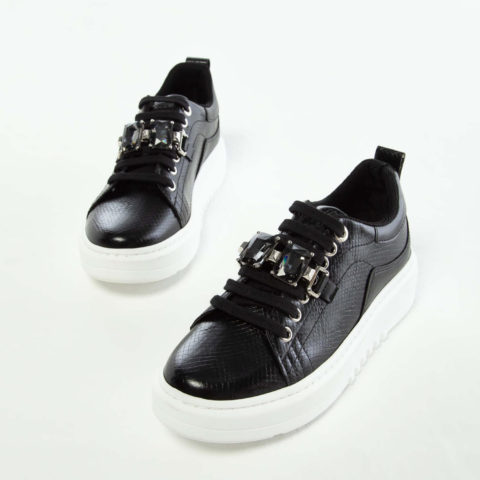 Tamer Tanca Kadın Vegan Siyah Sneakers & Spor Ayakkabı