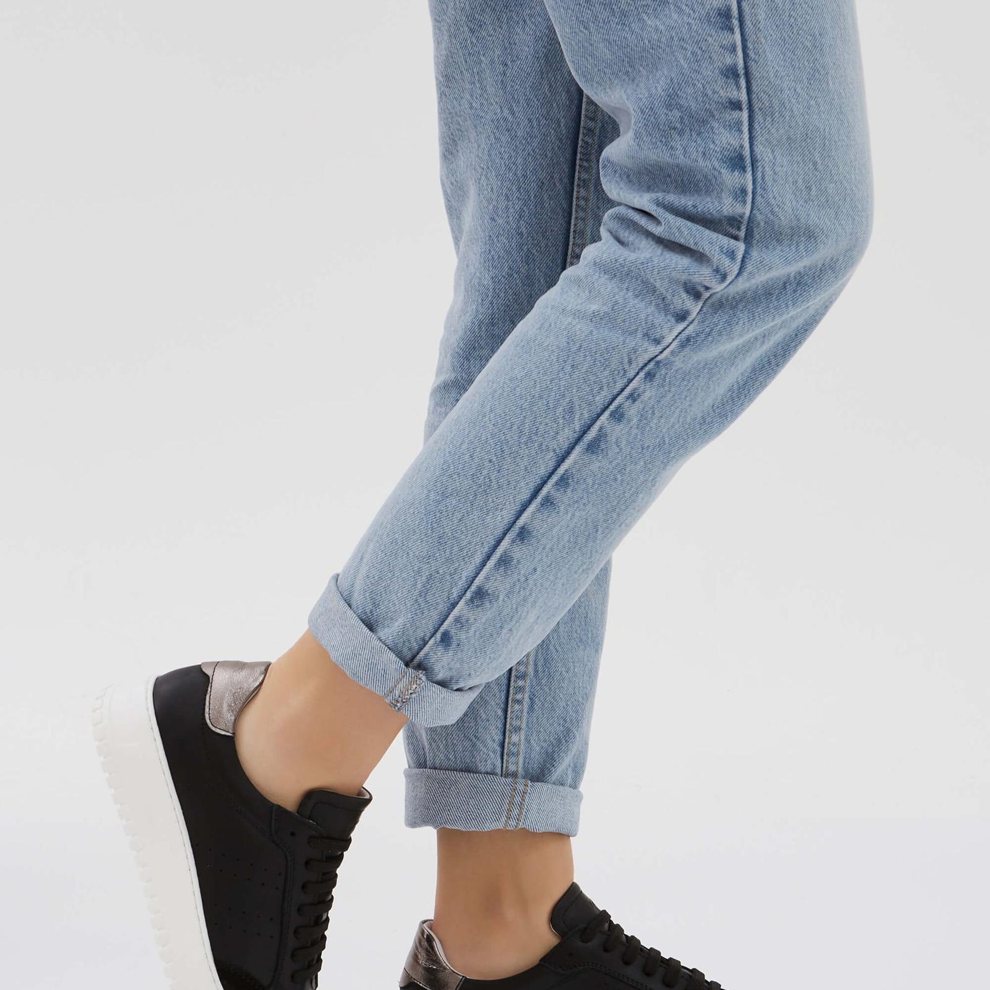 Tamer Tanca Kadın Hakiki Deri Siyah Sneakers & Spor Ayakkabı