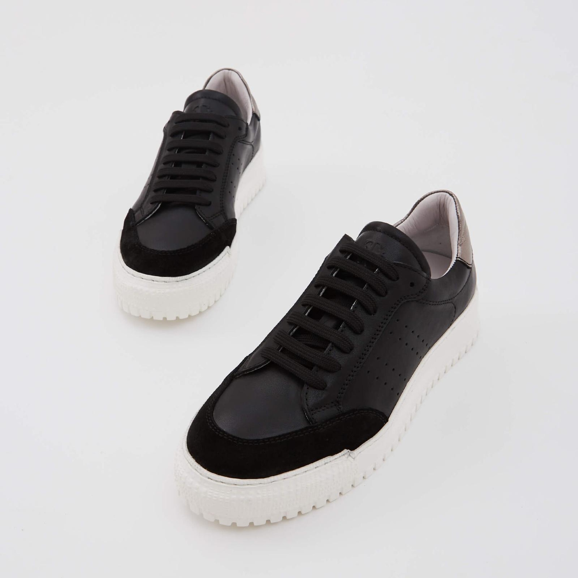 Tamer Tanca Kadın Hakiki Deri Siyah Sneakers & Spor Ayakkabı