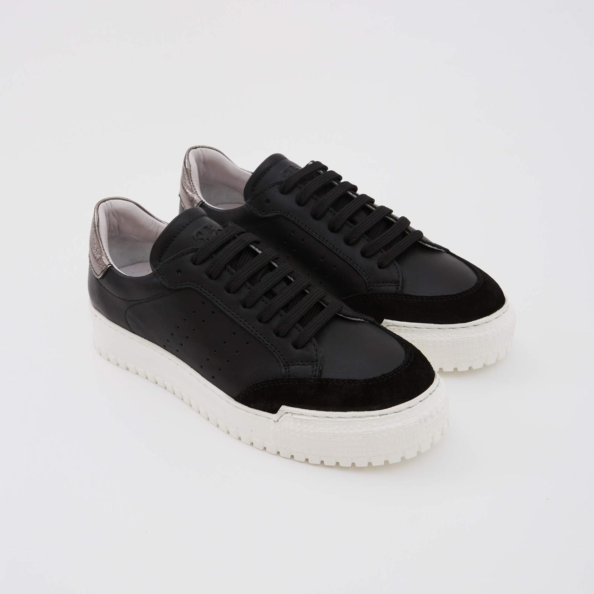 Tamer Tanca Kadın Hakiki Deri Siyah Sneakers & Spor Ayakkabı