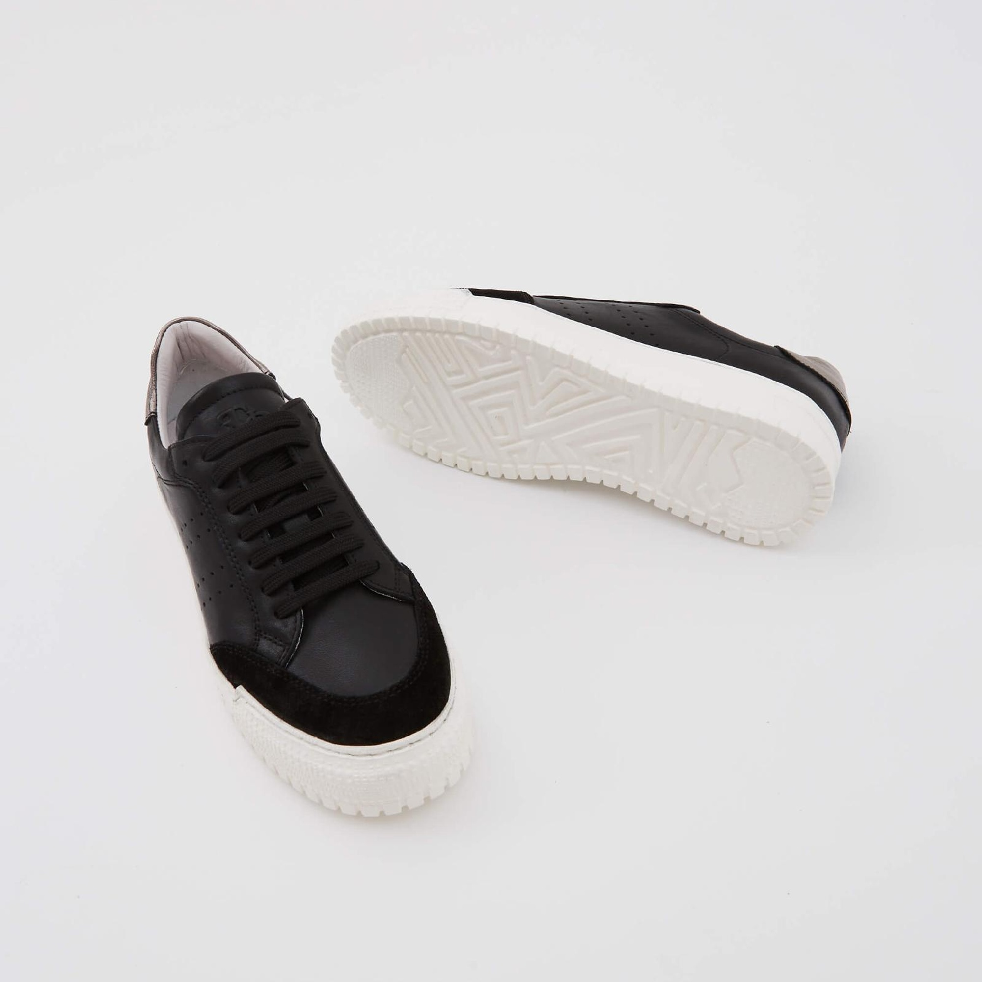 Tamer Tanca Kadın Hakiki Deri Siyah Sneakers & Spor Ayakkabı