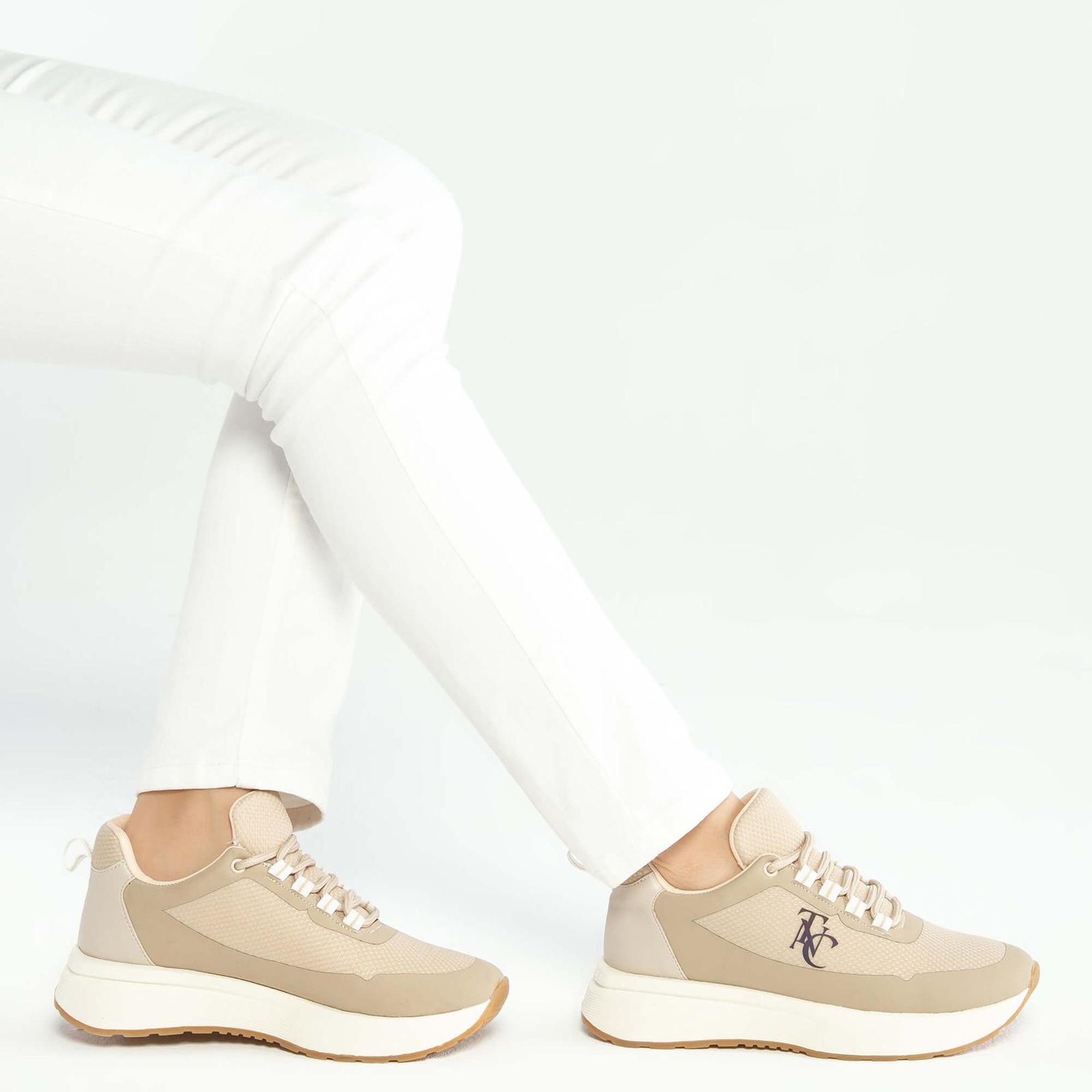 Tamer Tanca Kadın Vegan Bej Sneakers & Spor Ayakkabı