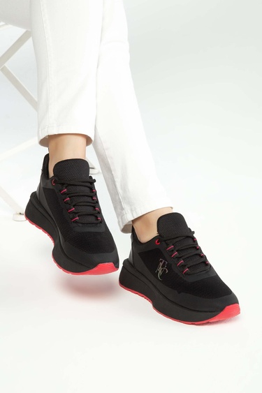  Tamer Tanca Kadın Vegan Siyah Sneakers & Spor Ayakkabı