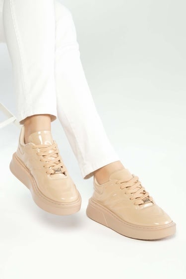  Tamer Tanca Kadın Vegan Bej Sneakers & Spor Ayakkabı