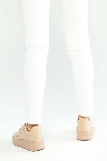  Tamer Tanca Kadın Vegan Bej Sneakers & Spor Ayakkabı