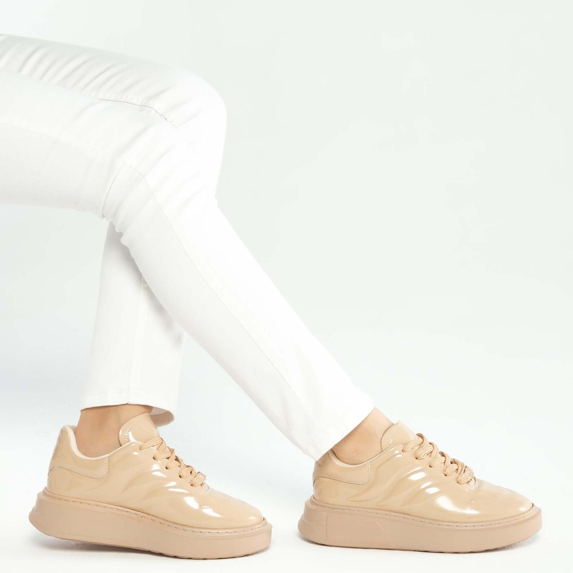 Tamer Tanca Kadın Vegan Bej Sneakers & Spor Ayakkabı