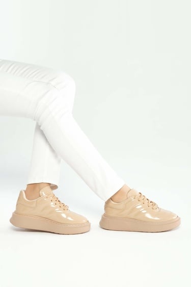  Tamer Tanca Kadın Vegan Bej Sneakers & Spor Ayakkabı