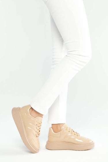  Tamer Tanca Kadın Vegan Bej Sneakers & Spor Ayakkabı